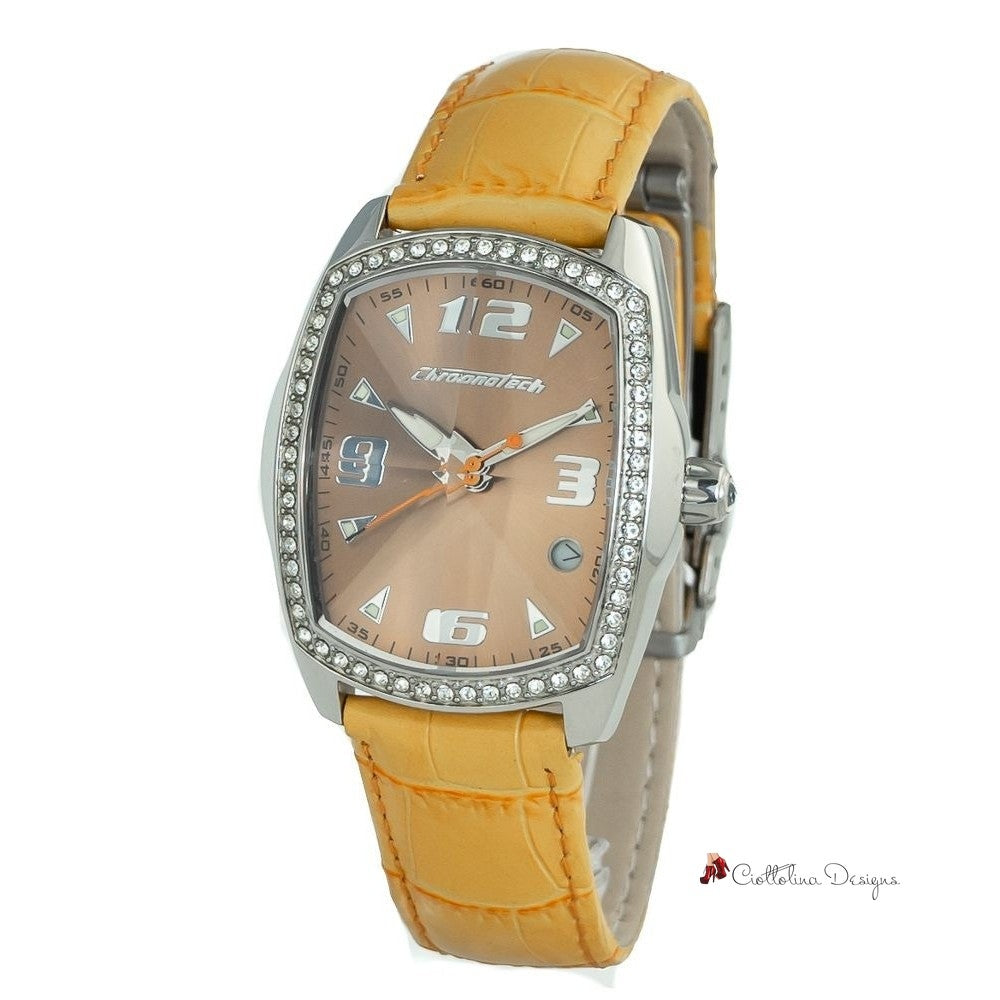 Orange Leather Watch