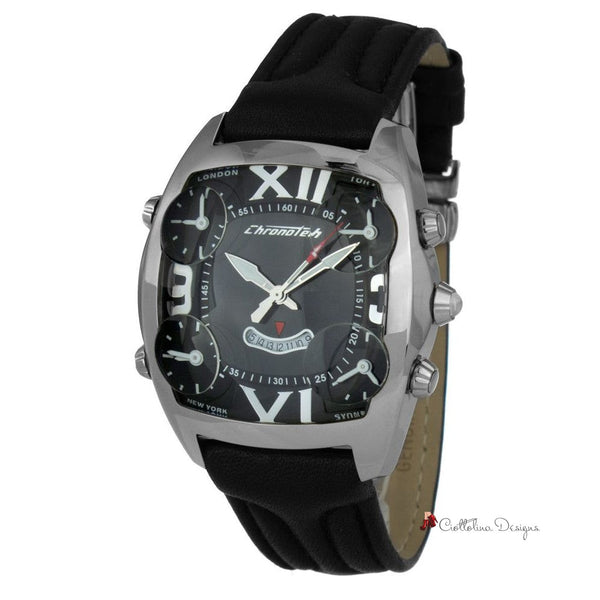 Black Leather Watch