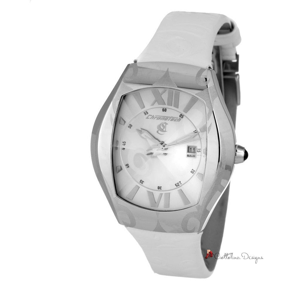 White Leather Watch