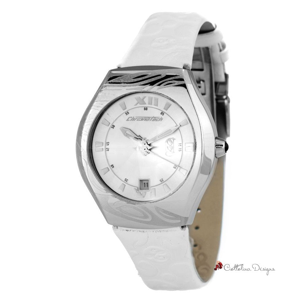 White Leather Watch