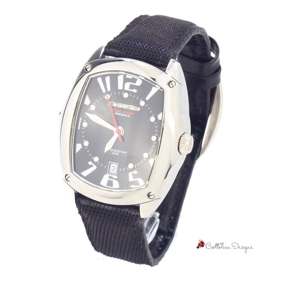 Black Leather Watch