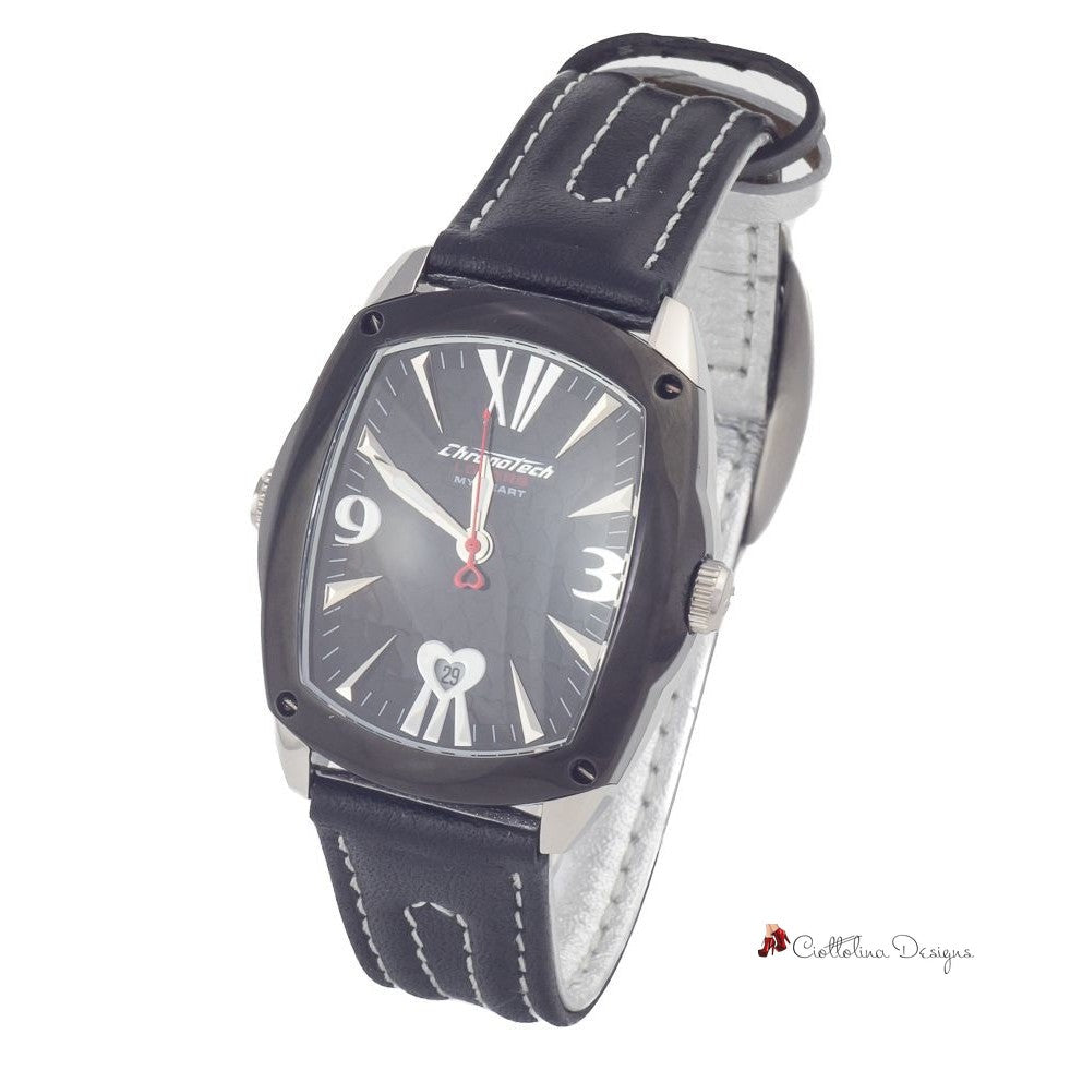 Black Leather Watch