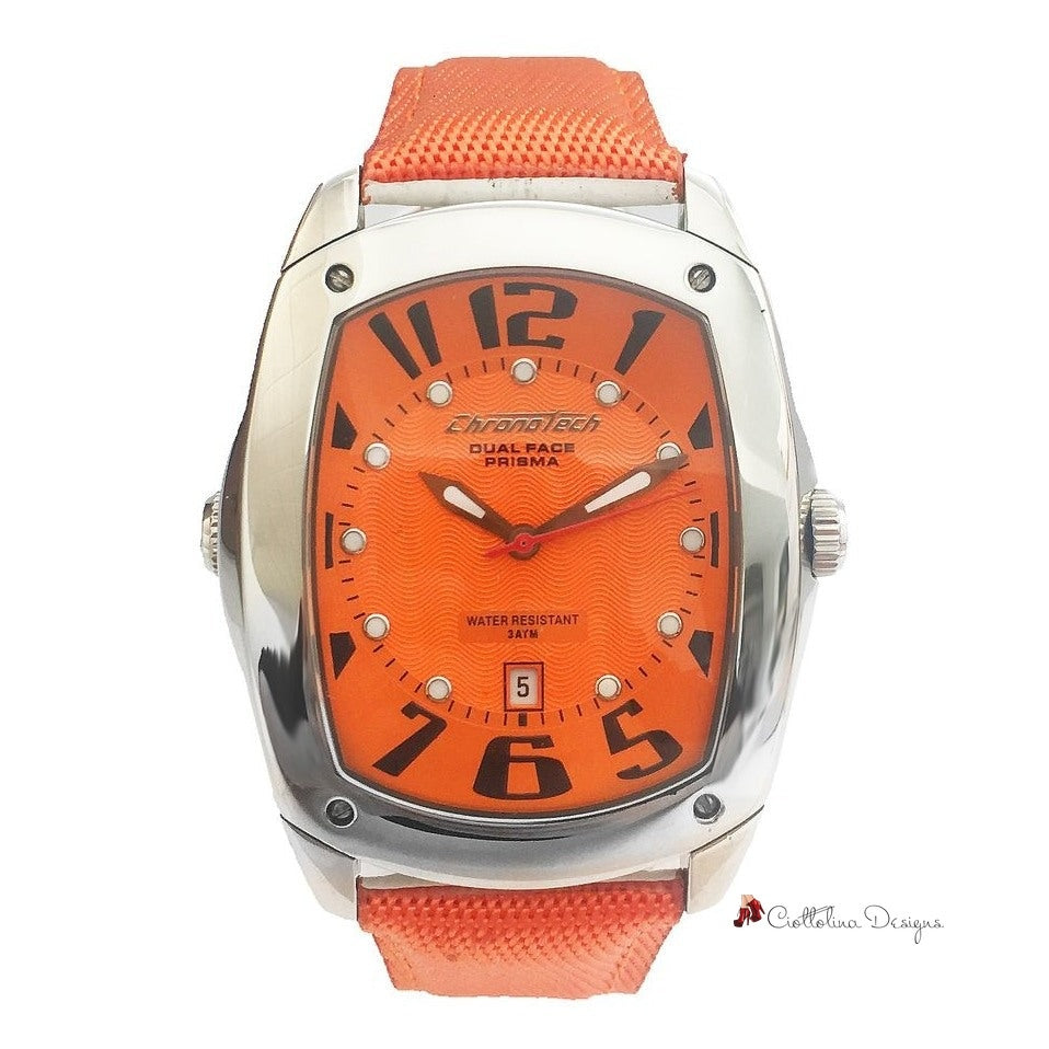 Orange Leather Watch