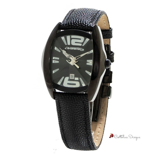 Black Leather Watch