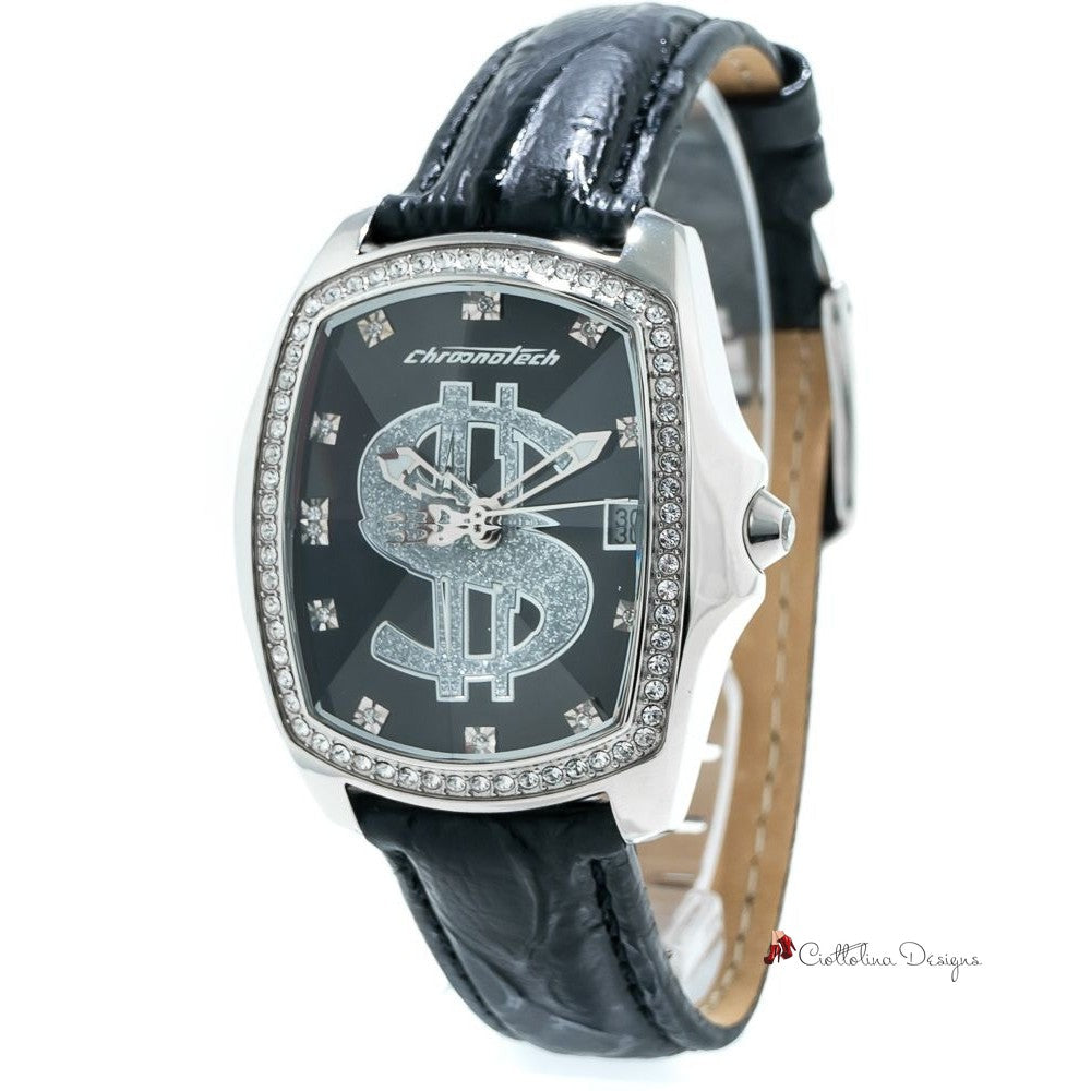 Black Leather Watch