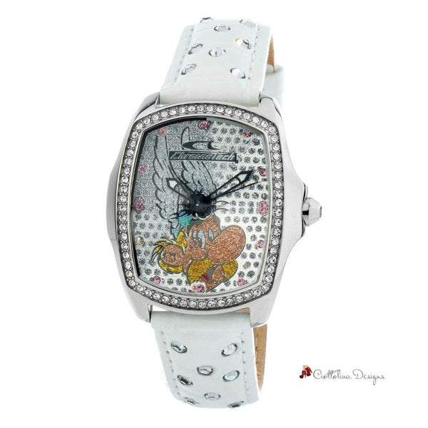 White Leather Watch