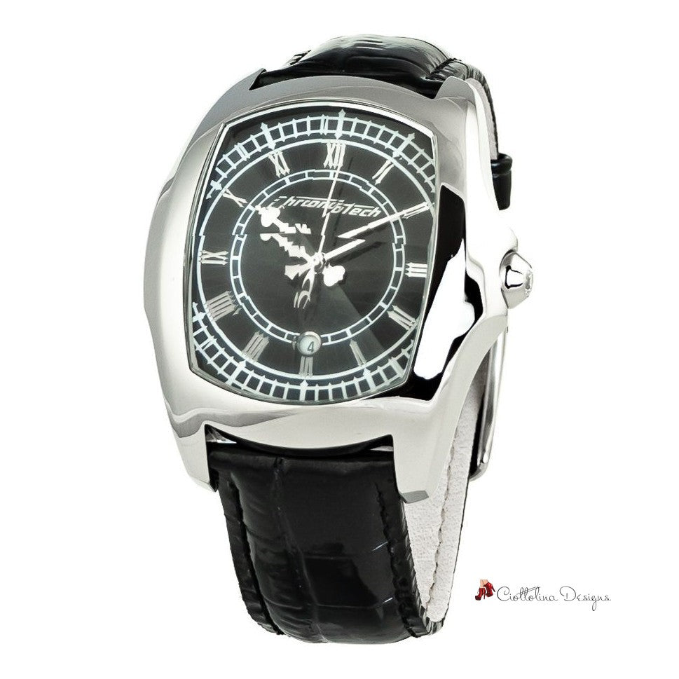 Black Leather Watch