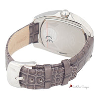 Gray Leather Watch