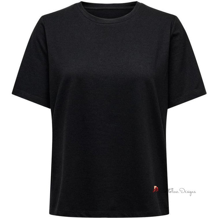 Black Cotton Tops & T-Shirt