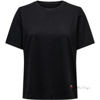 Black Cotton Tops & T-Shirt