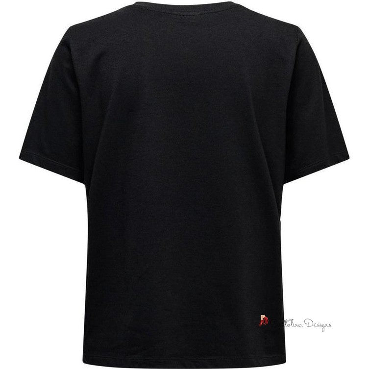 Black Cotton Tops & T-Shirt