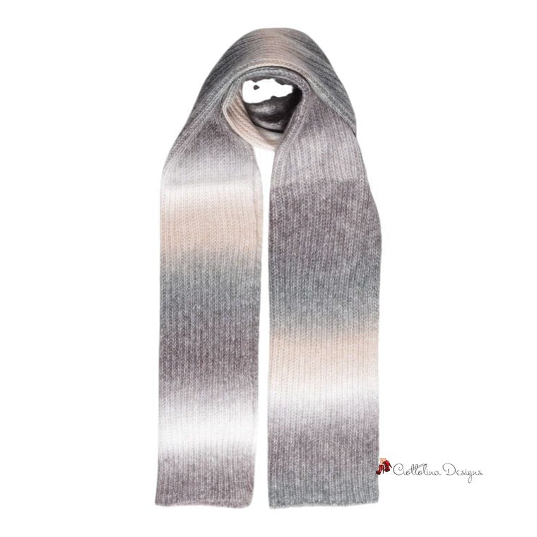 Gray Acrylic Scarf