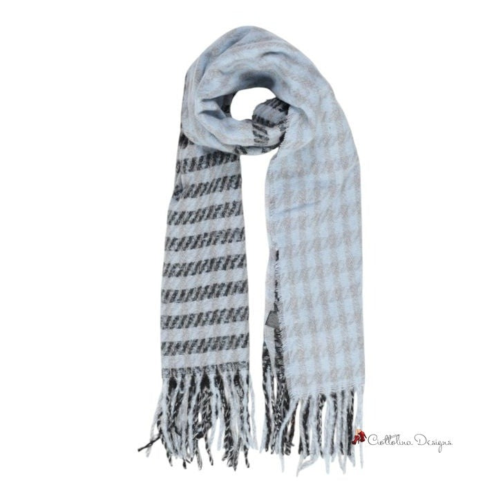 Blue Recycled Polyester Scarf