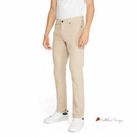 Beige Cotton Jeans & Pant