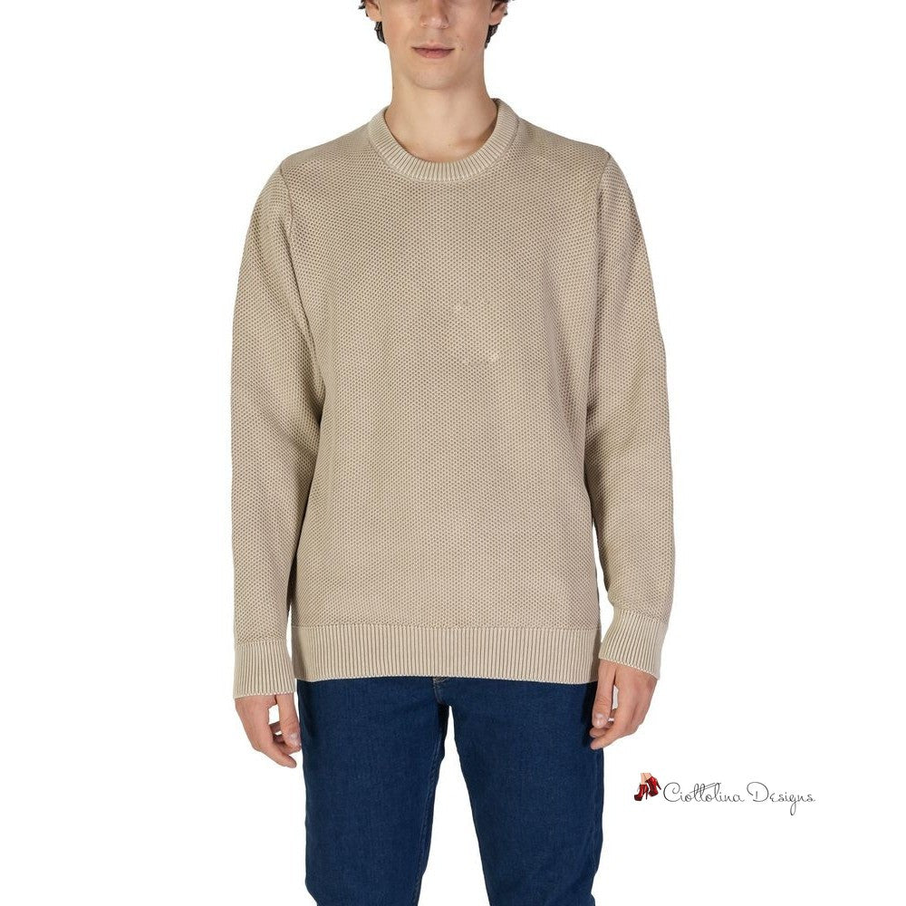 Beige Cotton Sweater