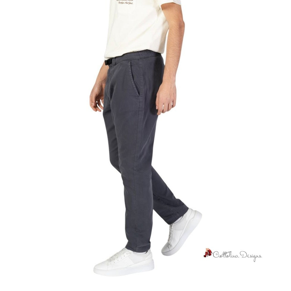 Gray Cotton Jeans & Pant