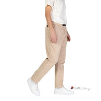 Beige Cotton Jeans & Pant