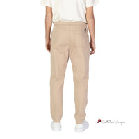 Beige Cotton Jeans & Pant