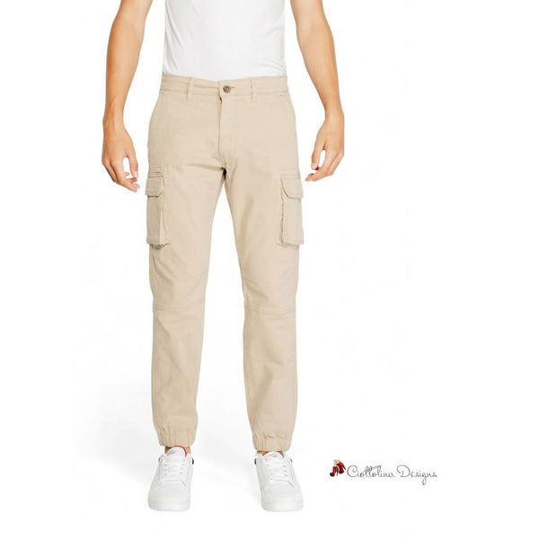 Beige Cotton Jeans & Pant