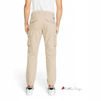 Beige Cotton Jeans & Pant