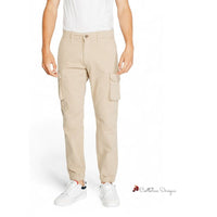 Beige Cotton Jeans & Pant