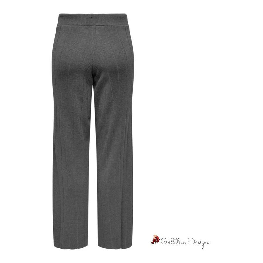 Gray Acrylic Jeans & Pant