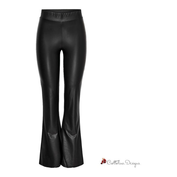 Black Polyester Jeans & Pant