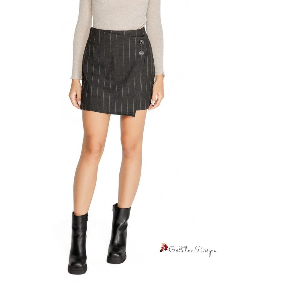 Gray Recycled Polyester Skirt