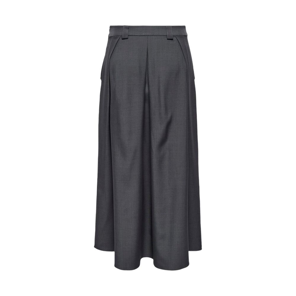 Gray Polyester Skirt