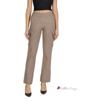 Beige Viscose Jeans & Pant