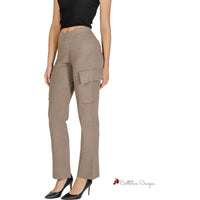 Beige Viscose Jeans & Pant