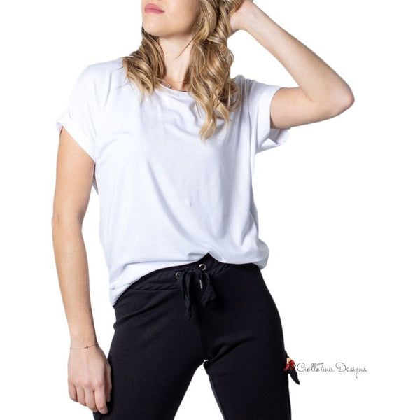 White Polyester Tops & T-Shirt