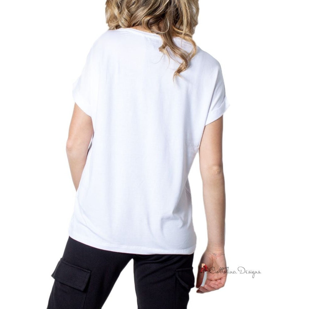 White Polyester Tops & T-Shirt