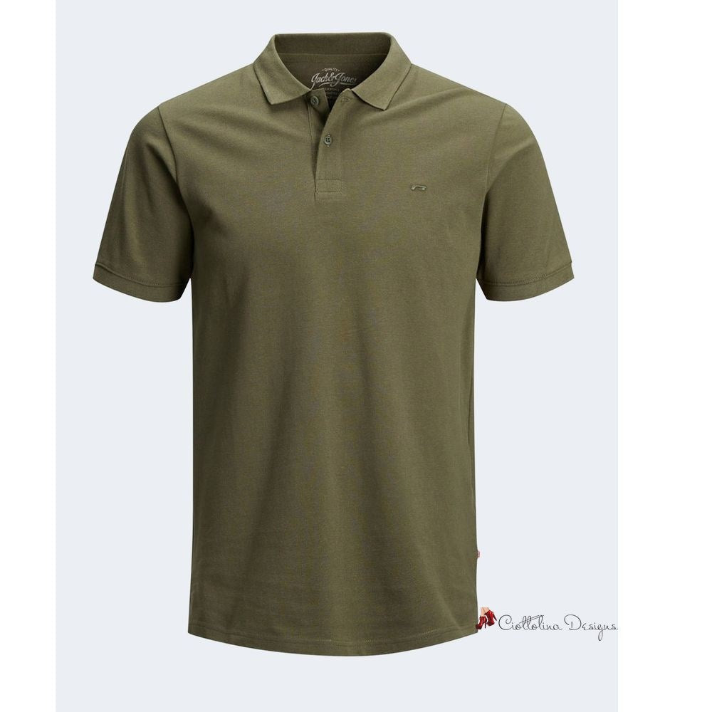 Green Cotton Polo Shirt