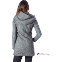 Gray Polyester Jackets & Coat