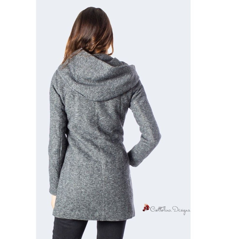 Gray Polyester Jackets & Coat