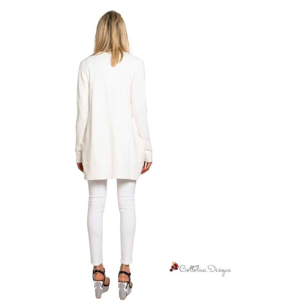 White Viscose Cardigan