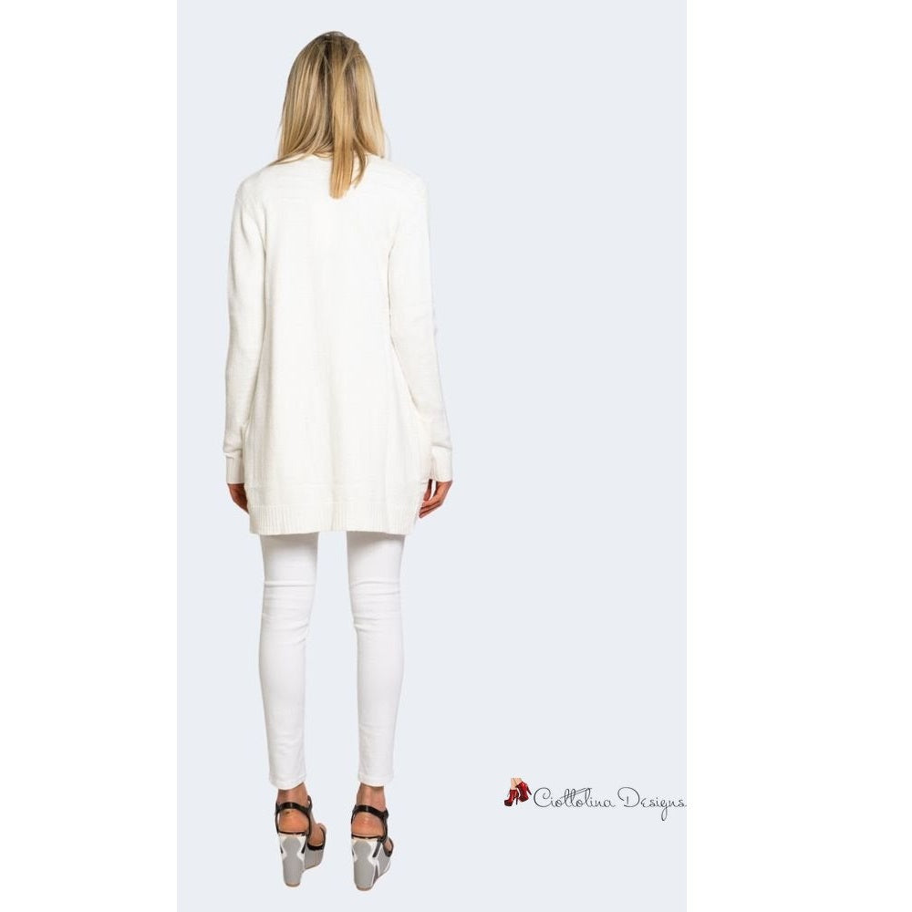 White Viscose Cardigan