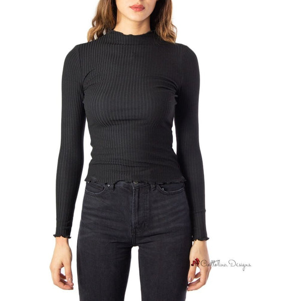 Black Polyester Sweater