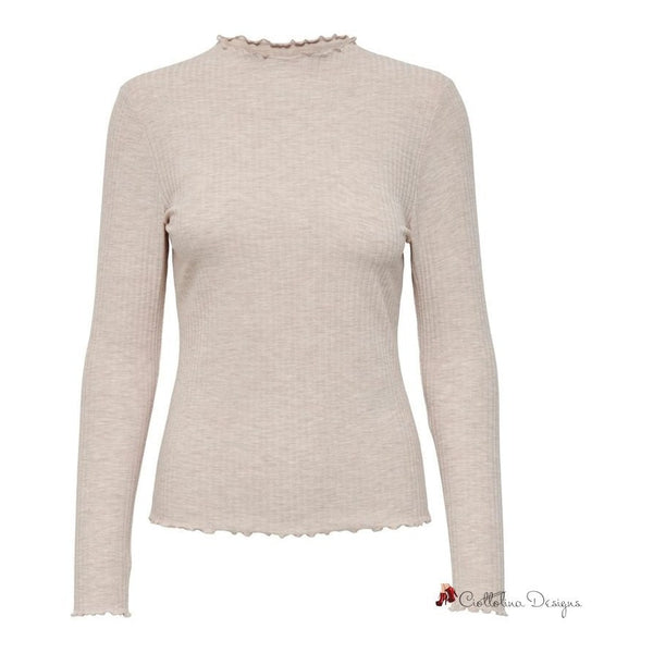 Beige Polyester Sweater