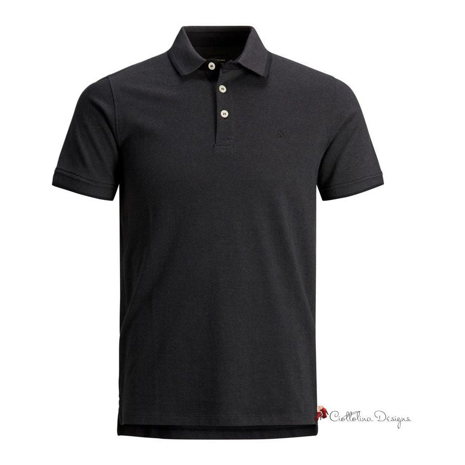 Gray Cotton Polo Shirt