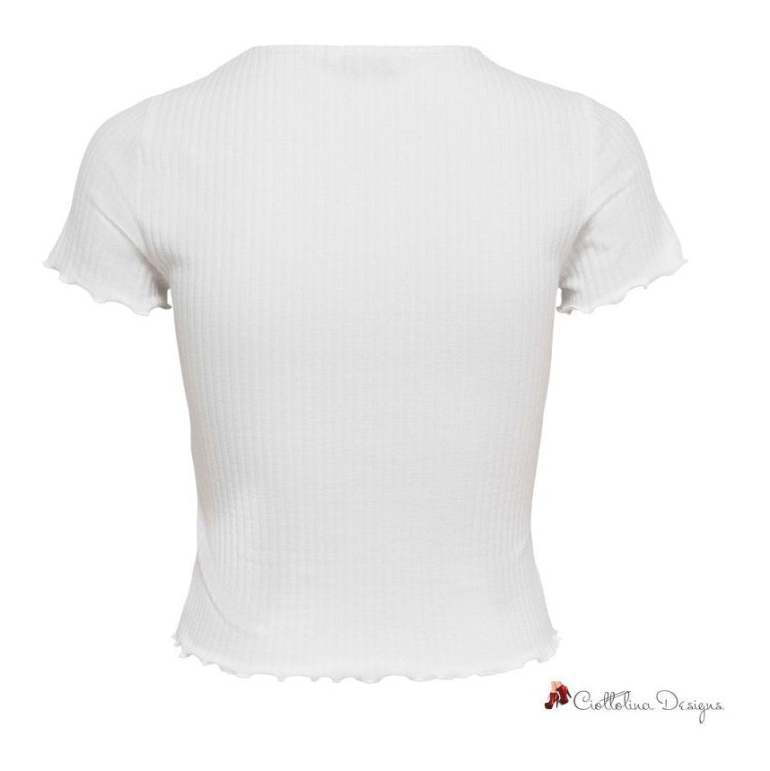 White Polyester Tops & T-Shirt