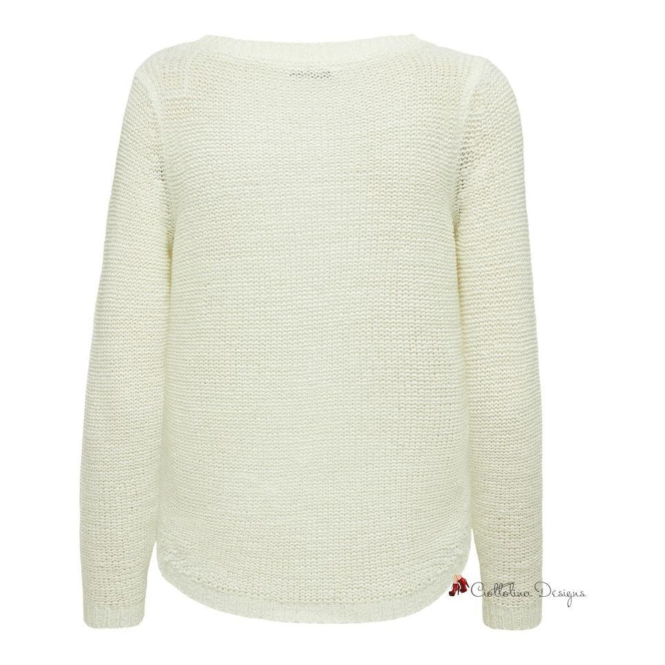 White Polyester Sweater