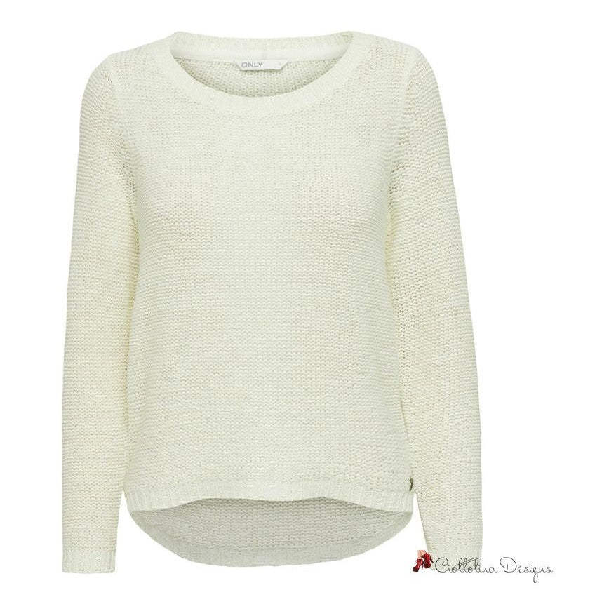 White Polyester Sweater