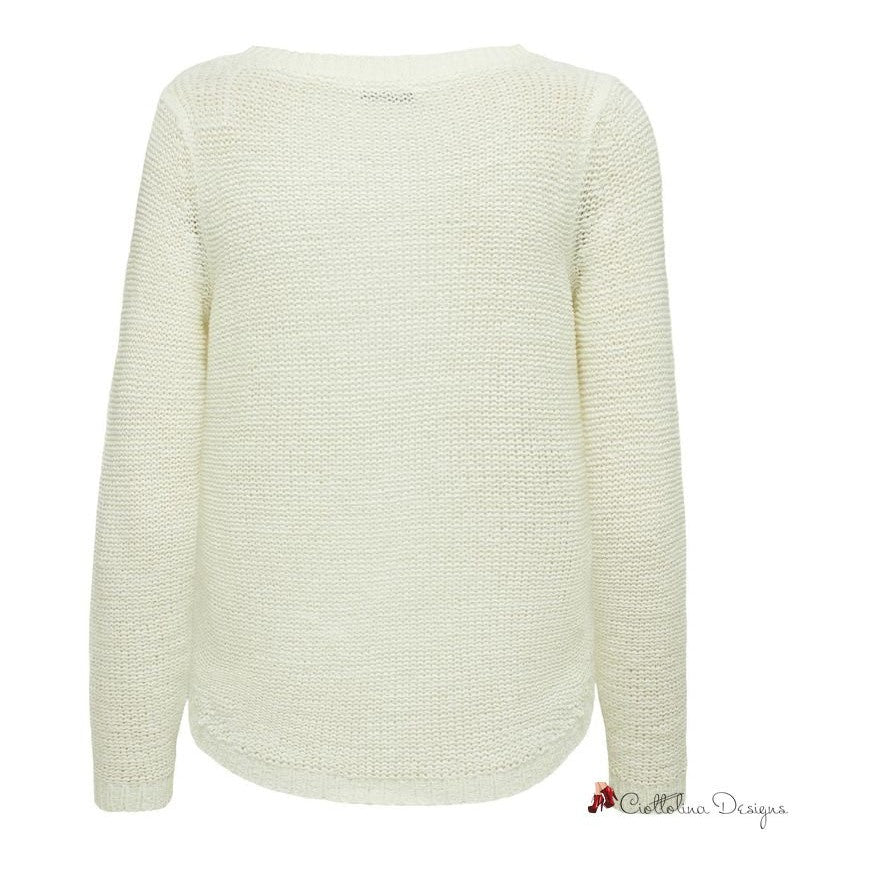 White Polyester Sweater