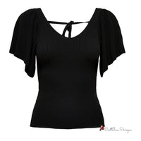 Black Polyamide Tops & T-Shirt