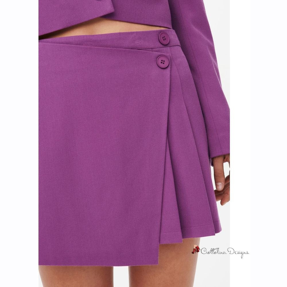 Purple Polyester Skirt