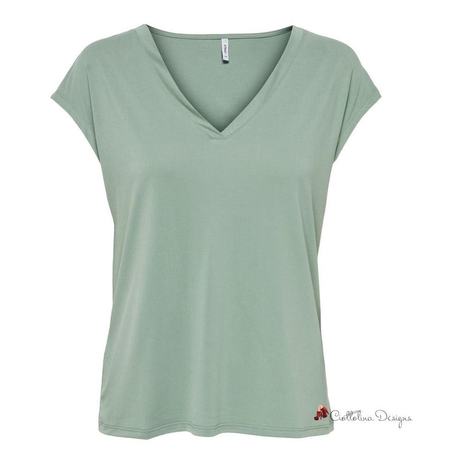 Green Tencel Tops & T-Shirt