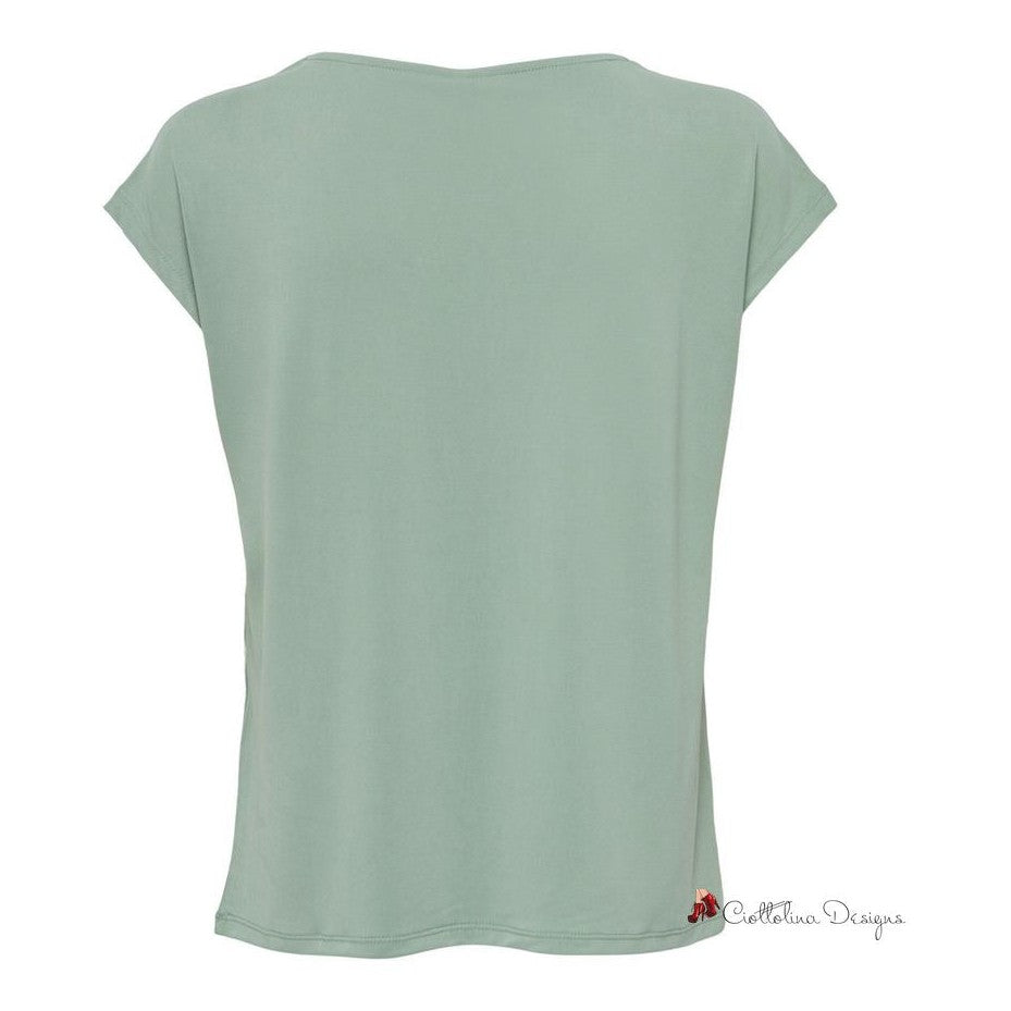 Green Tencel Tops & T-Shirt