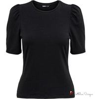 Black Cotton Tops & T-Shirt